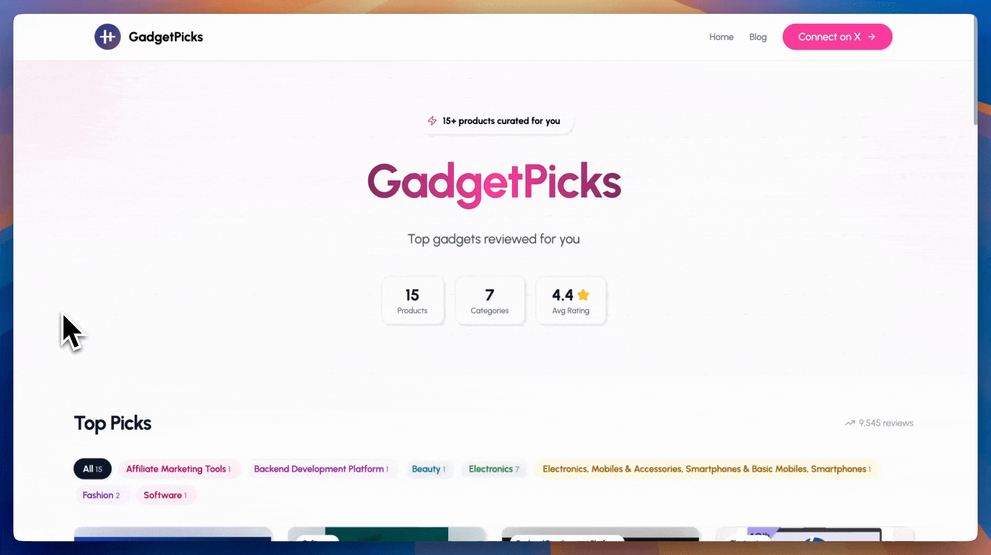 UseArticle - AI-powered affiliate website with product homepage, reviews, and blog